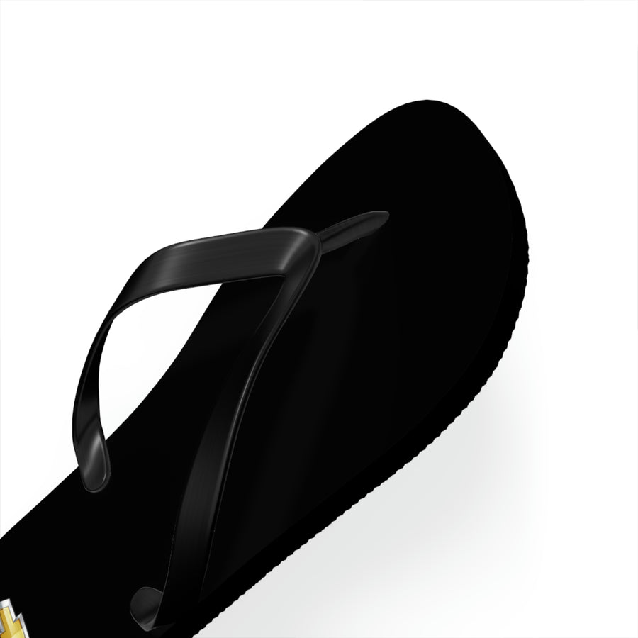 Unisex Black Chevrolet Flip Flops™