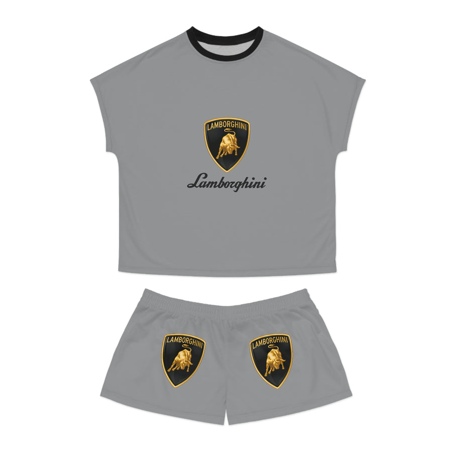 Women's Grey Lamborghini Short Pajama Set™