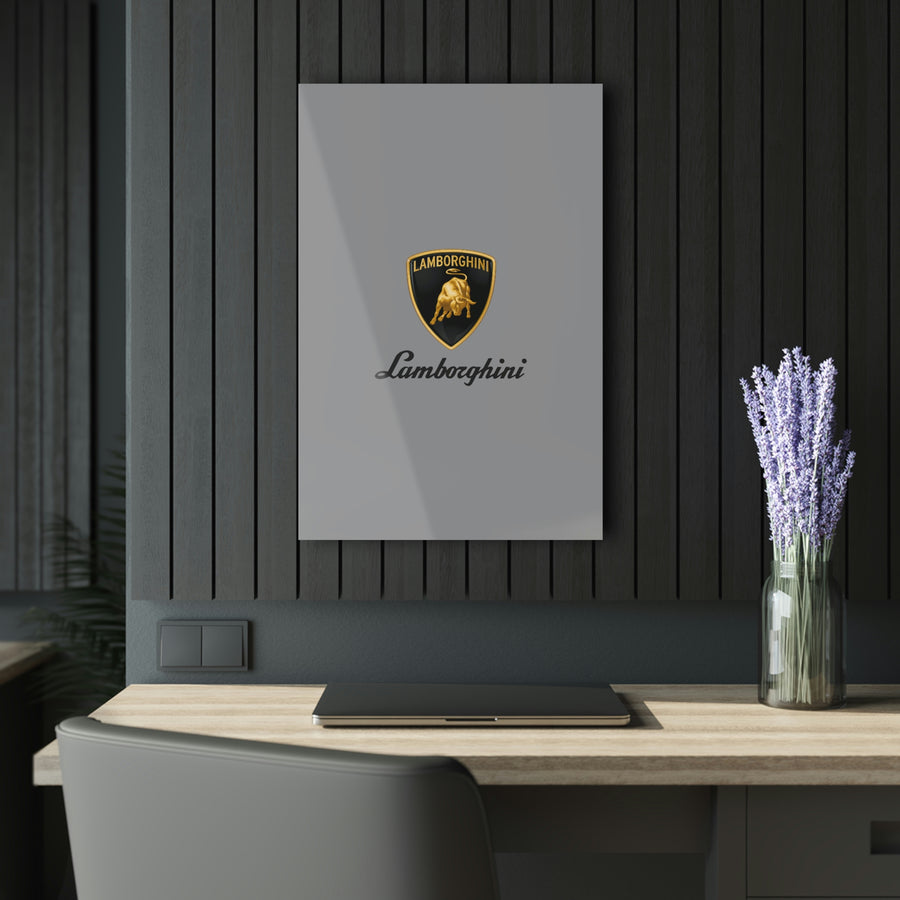 Grey Lamborghini Acrylic Prints (French Cleat Hanging)™