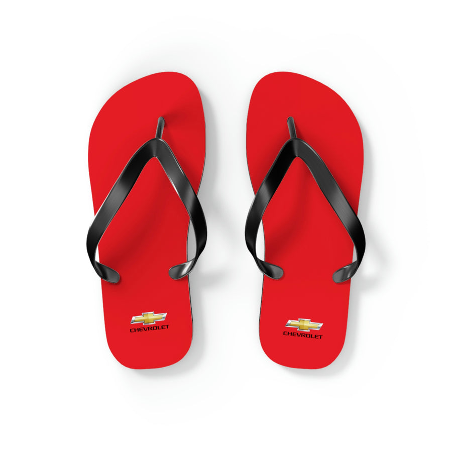 Unisex Red Chevrolet Flip Flops™