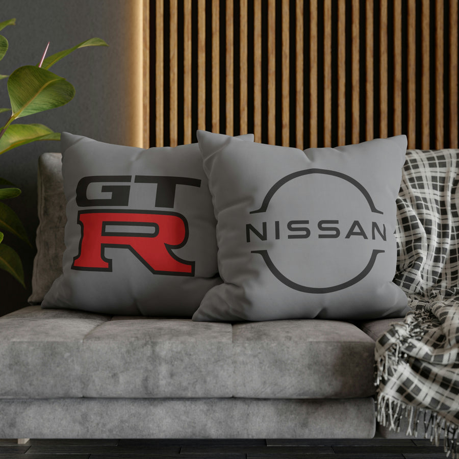 Grey Spun Polyester Nissan GTR pillowcase™