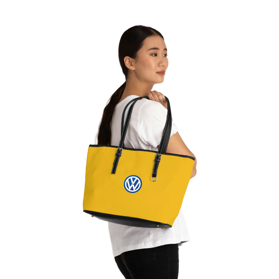 Yellow Volkswagen Leather Shoulder Bag™