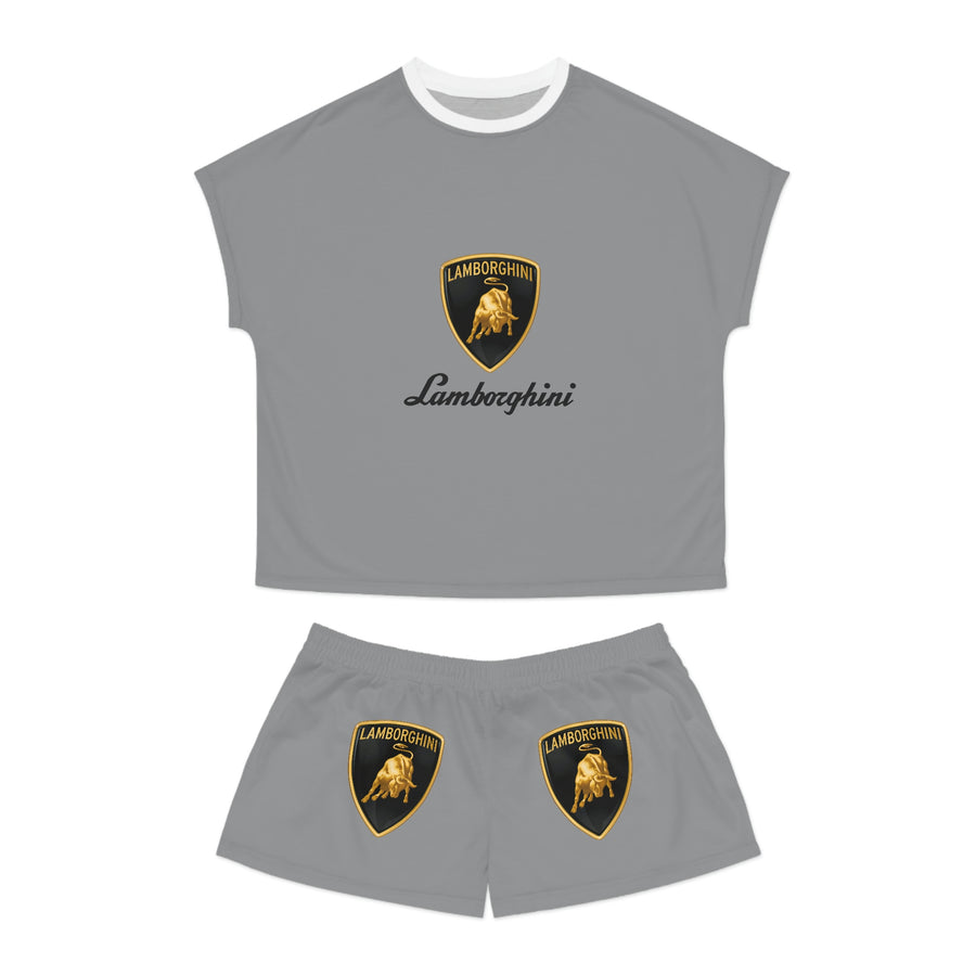 Women's Grey Lamborghini Short Pajama Set™