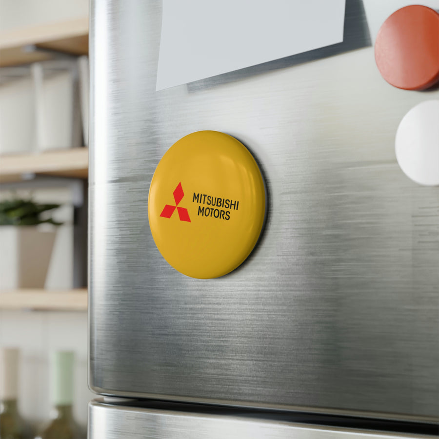 Yellow Mitsubishi Button Magnet, Round (10 pcs)™