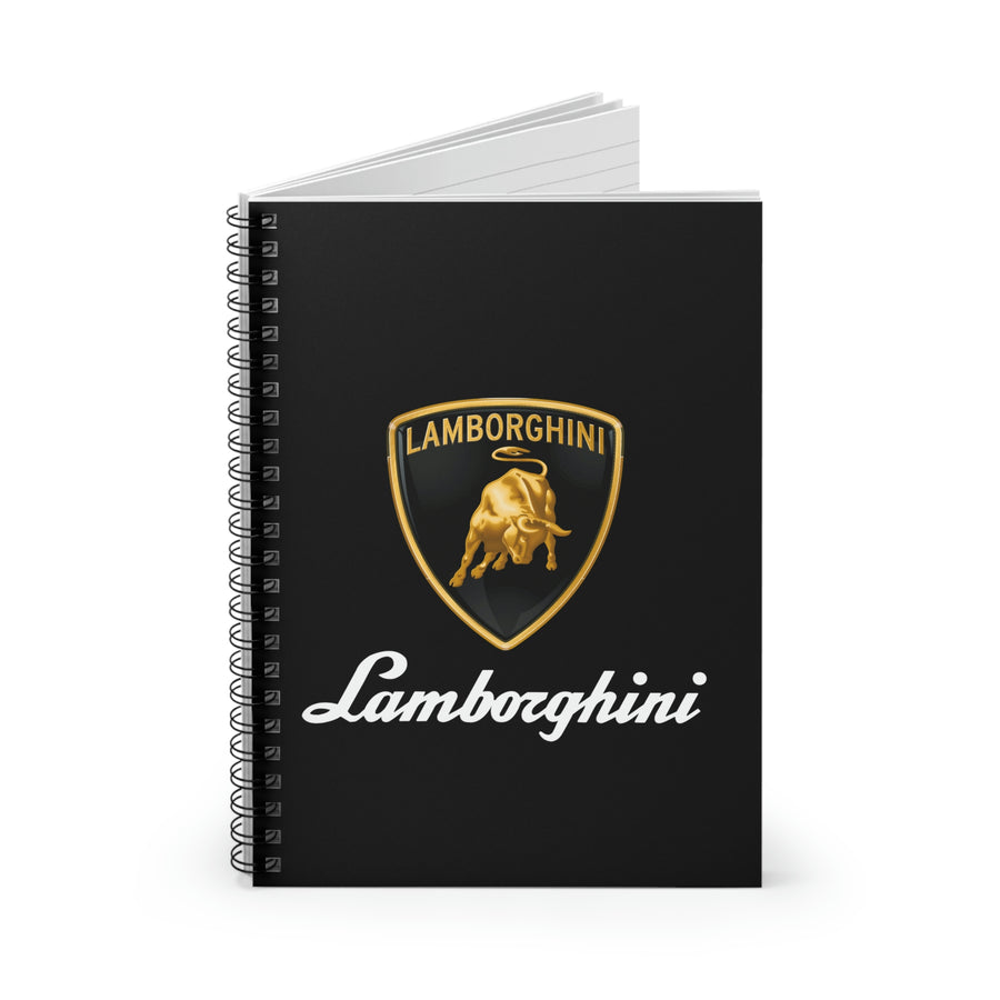 Black Lamborghini Spiral Notebook - Ruled Line™