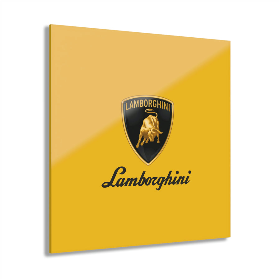 Yellow Lamborghini Acrylic Prints (French Cleat Hanging)™