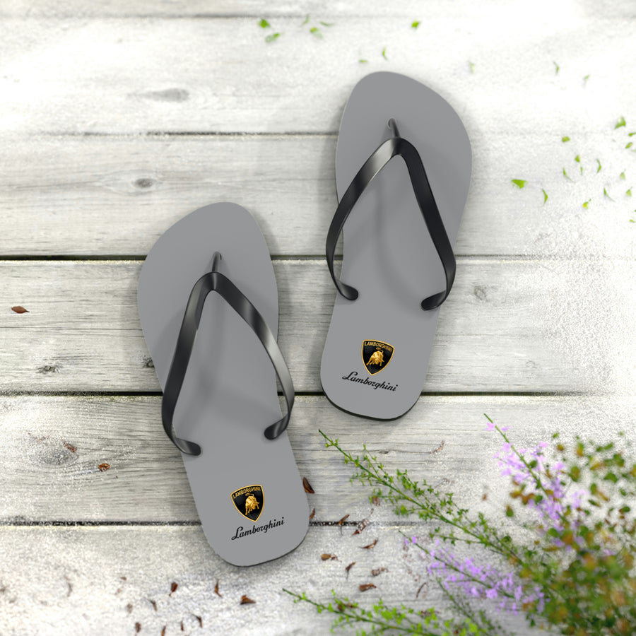 Unisex Grey Lamborghini Flip Flops™