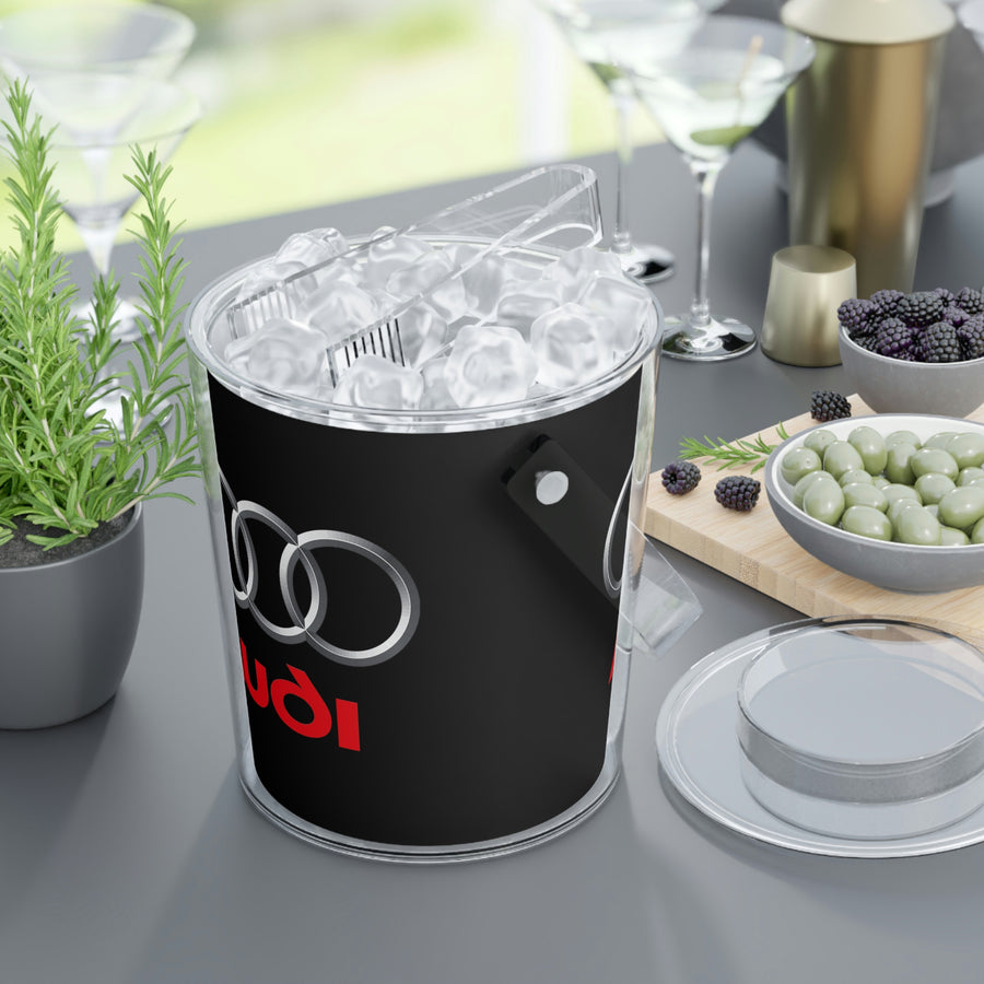 Black Audi Ice Bucket with Tongs™