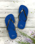 Unisex Dark Blue Jaguar Flip Flops™