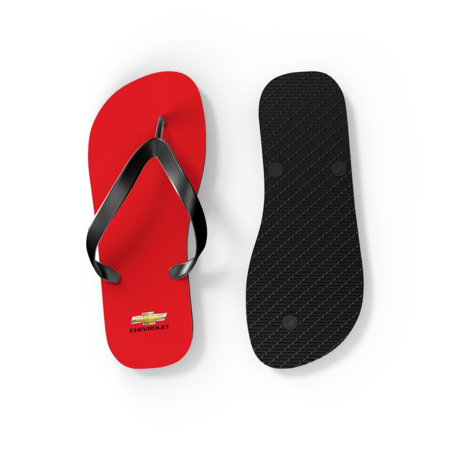 Unisex Red Chevrolet Flip Flops™