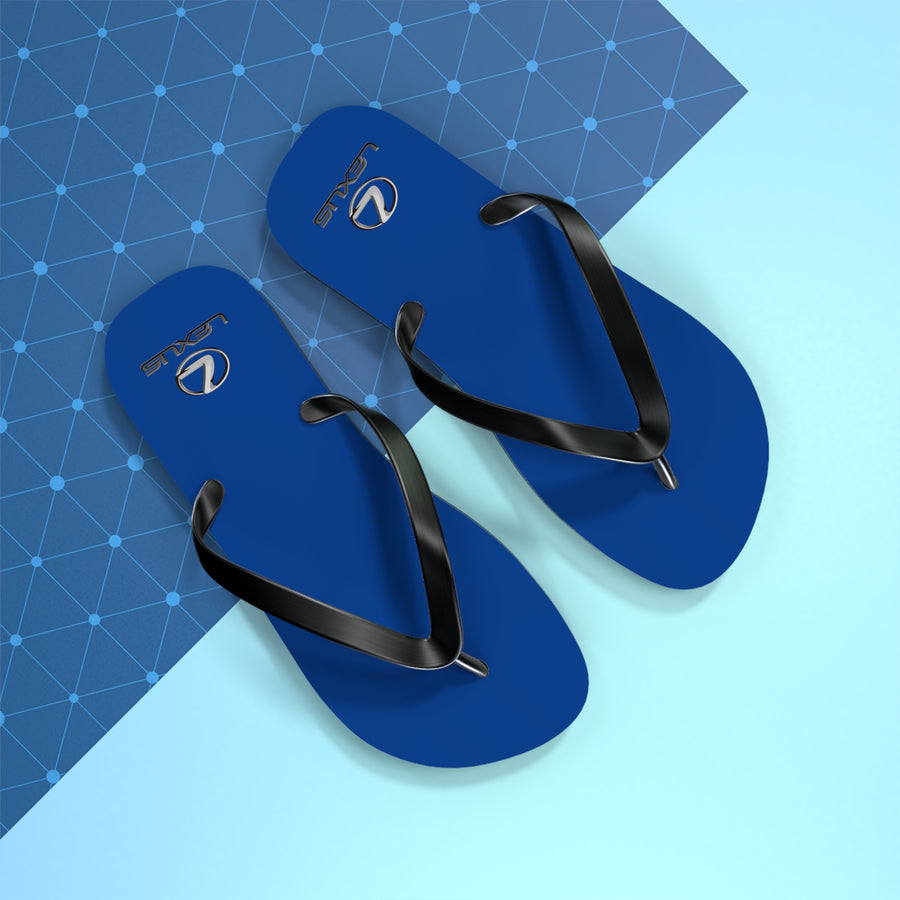 Unisex Dark Blue Lexus Flip Flops™