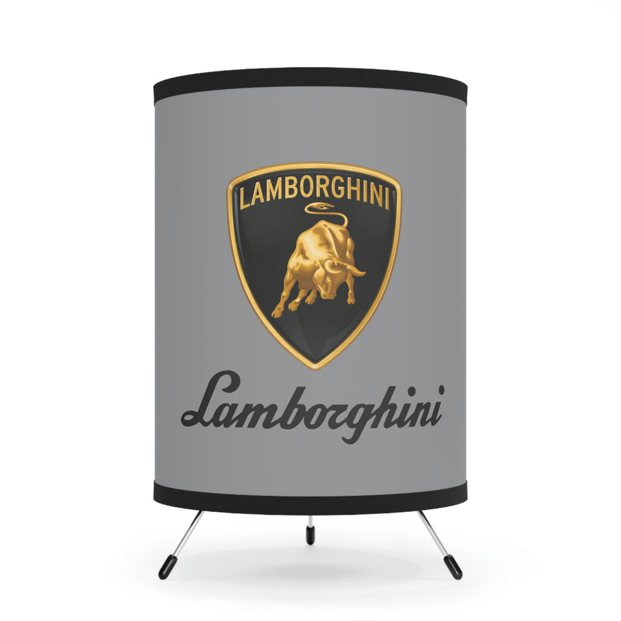 Grey Lamborghini Tripod Lamp with High-Res Printed Shade, US\CA plug™