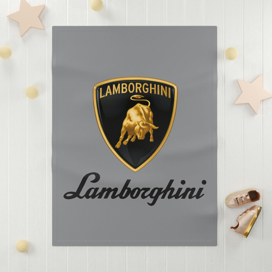 Grey Lamborghini Soft Fleece Baby Blanket™