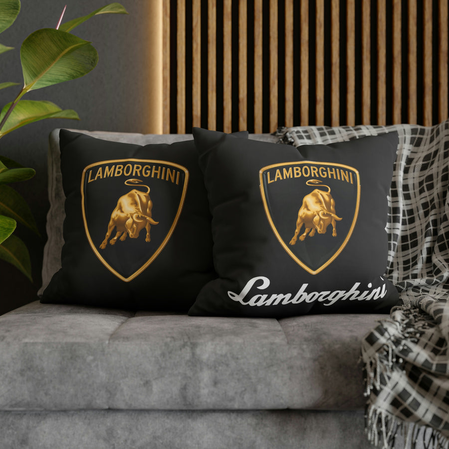 Black Lamborghini Spun Polyester pillowcase™