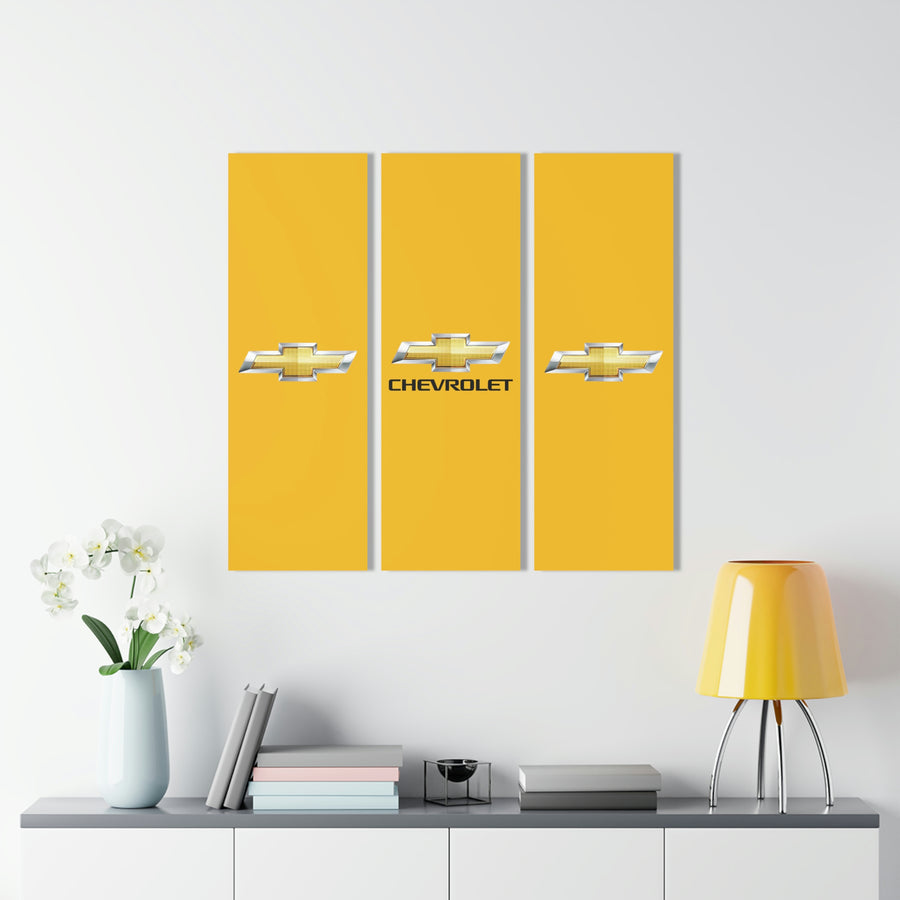 Yellow Chevrolet Acrylic Prints (Triptych)™