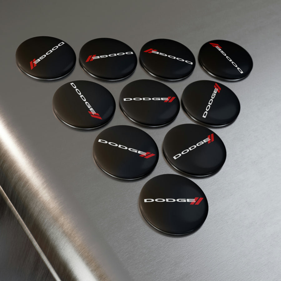 Black Dodge Button Magnet, Round (10 pcs)™