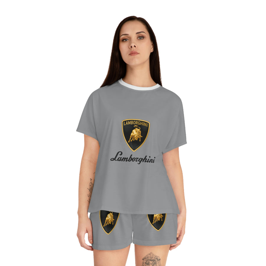 Women's Grey Lamborghini Short Pajama Set™