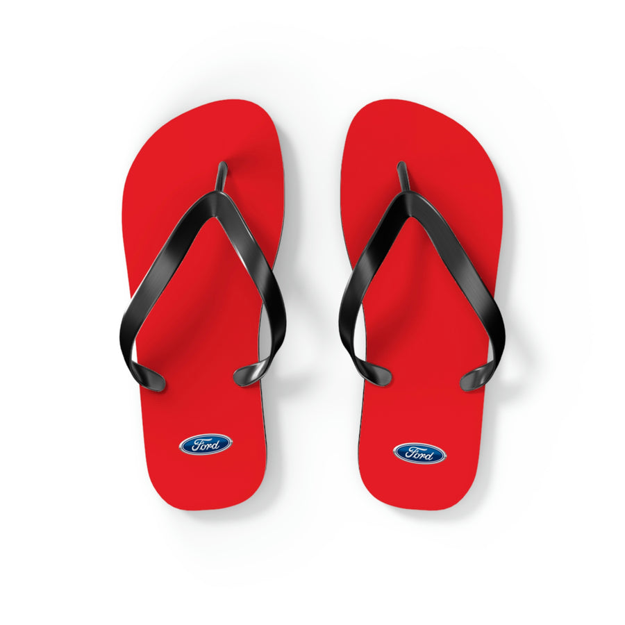 Unisex Red Ford Flip Flops™