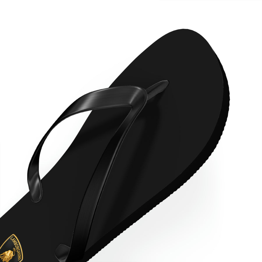 Unisex Black Lamborghini Flip Flops™