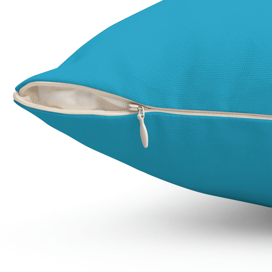 Turquoise Volkswagen Spun Polyester Square Pillow™