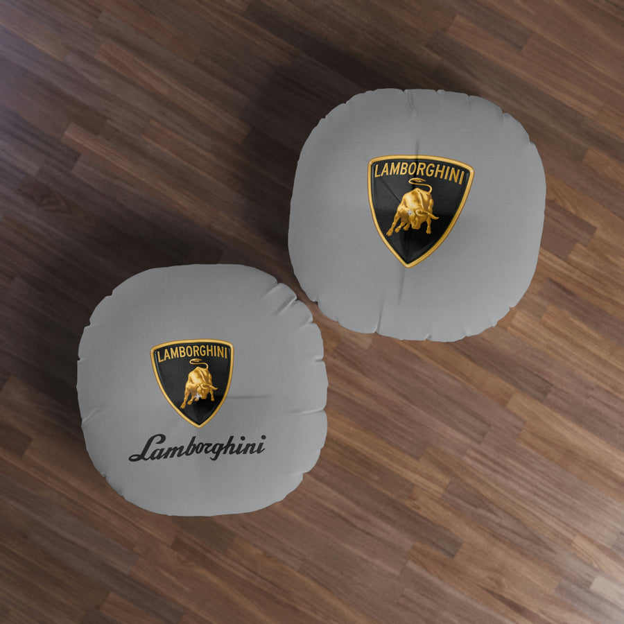 Grey Lamborghini Tufted Floor Pillow, Round™