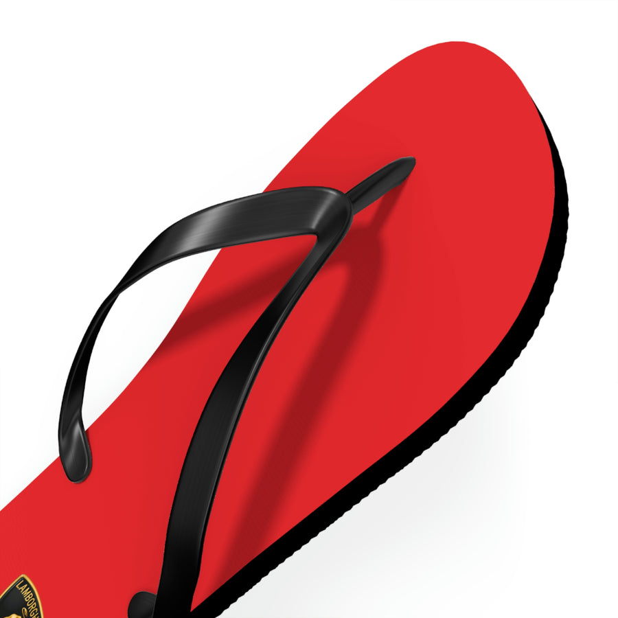 Unisex Red Lamborghini Flip Flops™