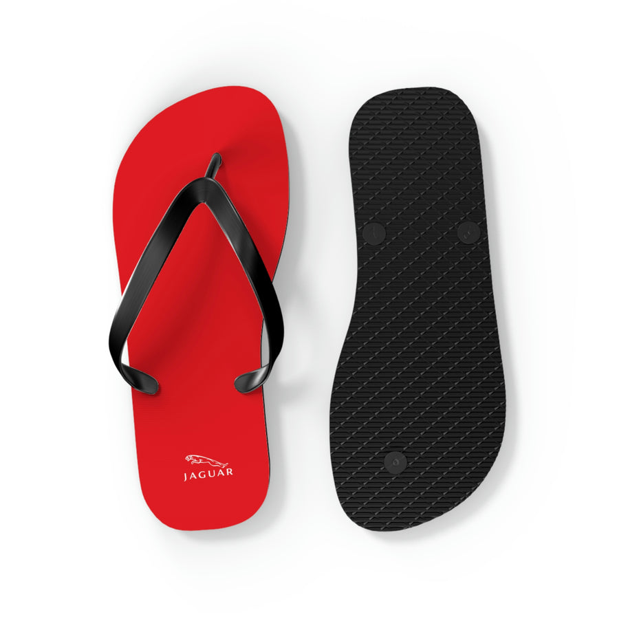 Unisex Red Jaguar Flip Flops™