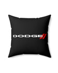 Black Spun Polyester Square Dodge Pillow™