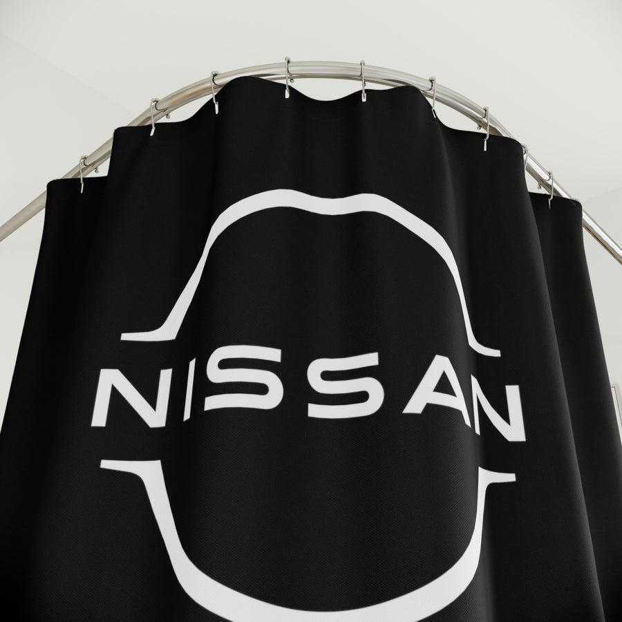 Black Nissan GTR Polyester Shower Curtain™