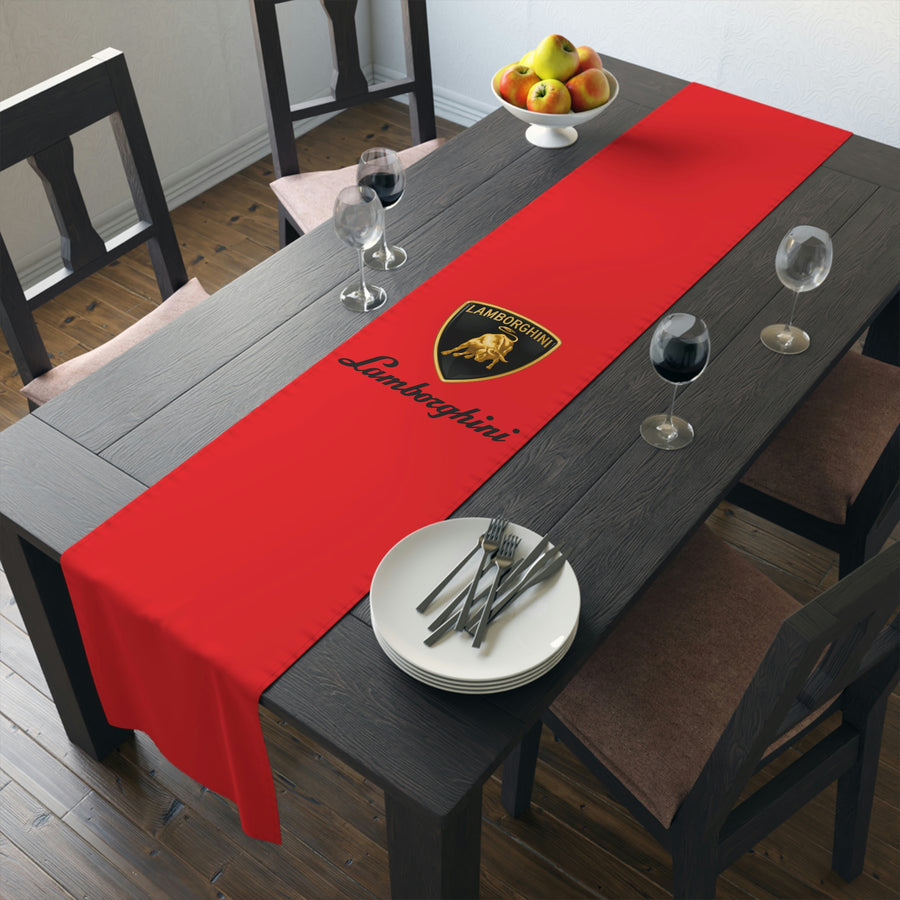 Red Lamborghini Table Runner (Cotton, Poly)™