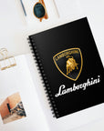 Black Lamborghini Spiral Notebook - Ruled Line™