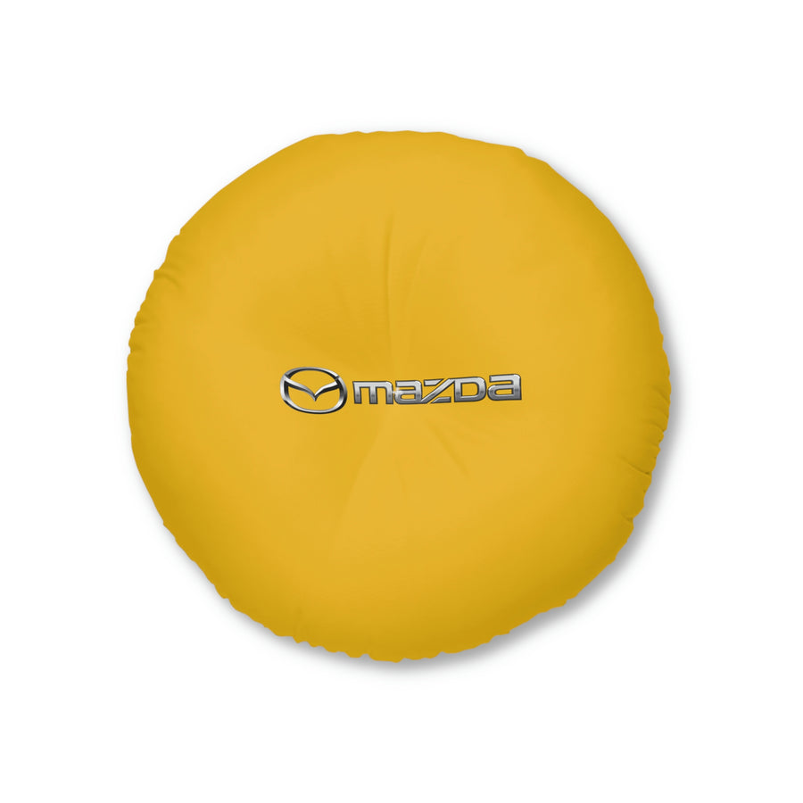 Yellow Mazda Tufted Floor Pillow, Round™