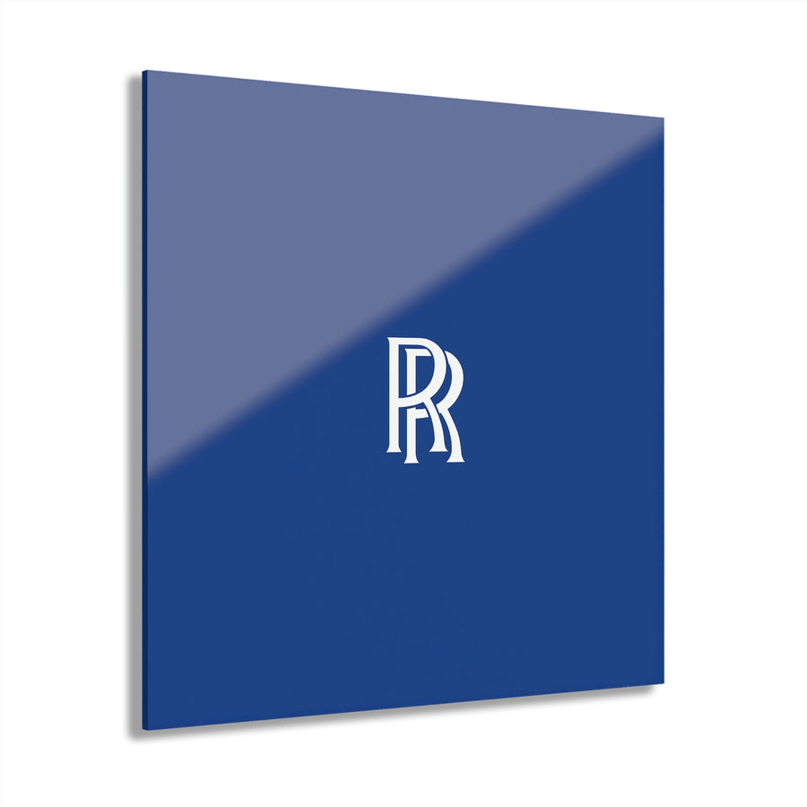 Dark Blue Rolls Royce Acrylic Prints (French Cleat Hanging)™