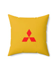 Yellow Mitsubishi Spun Polyester Square Pillow™