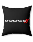 Black Spun Polyester Square Dodge Pillow™