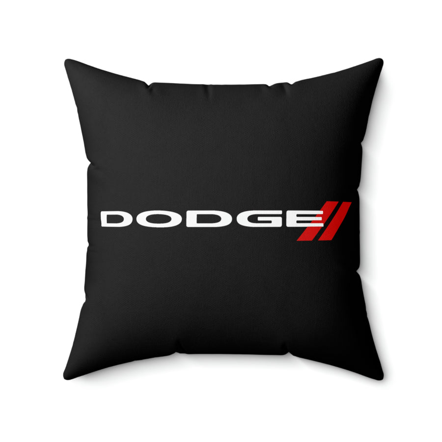 Black Spun Polyester Square Dodge Pillow™