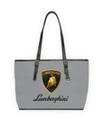 Lamborghini Grey Leather Shoulder Bag™