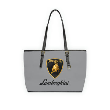 Lamborghini Grey Leather Shoulder Bag™