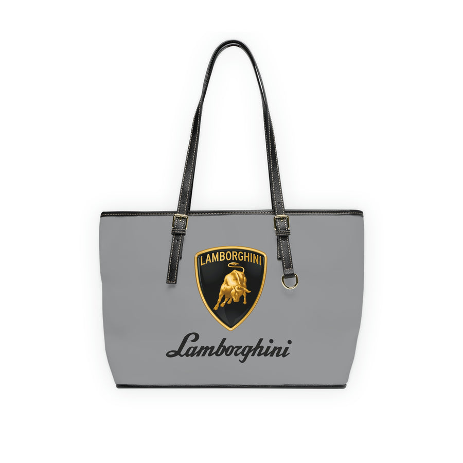 Lamborghini Grey Leather Shoulder Bag™