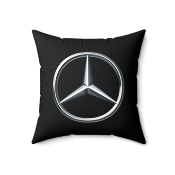 Black Mercedes Spun Polyester Square Pillow™