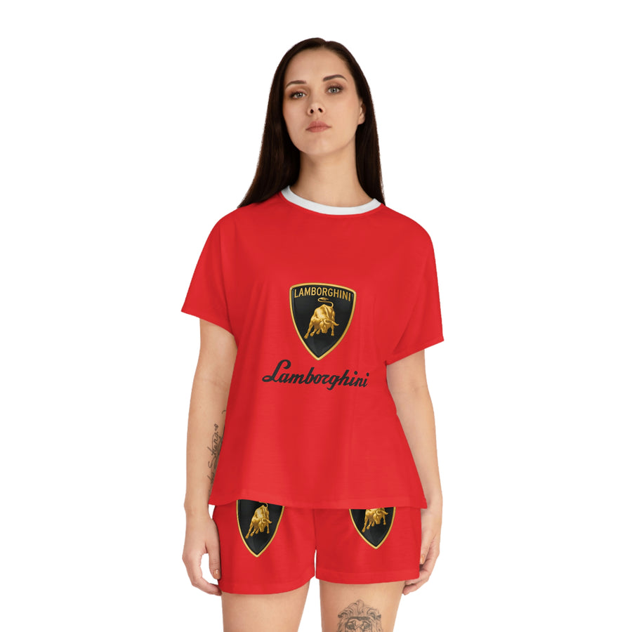 Women's Red Lamborghini Short Pajama Set™