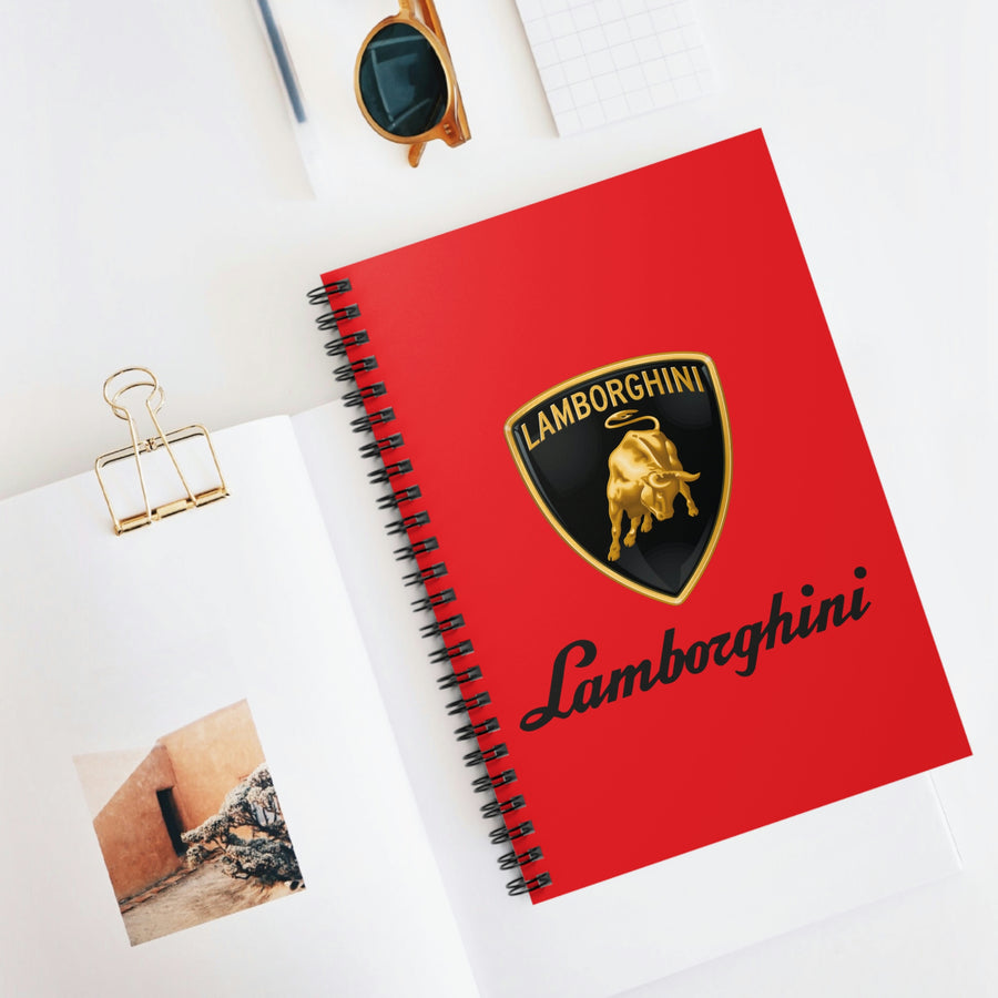 Red Lamborghini Spiral Notebook - Ruled Line™