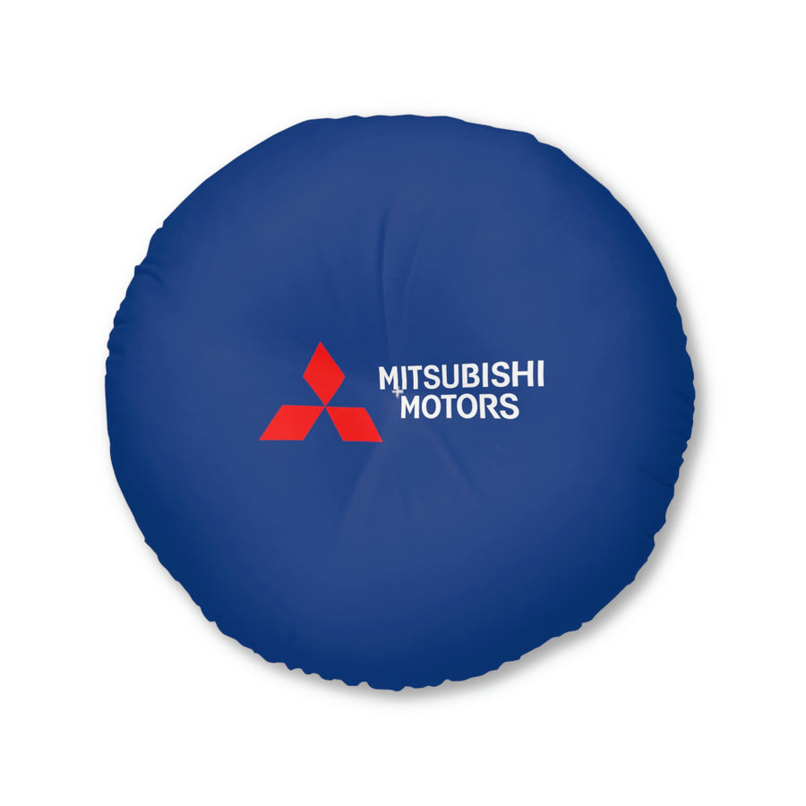 Dark Blue Mitsubishi Tufted Floor Pillow, Round™