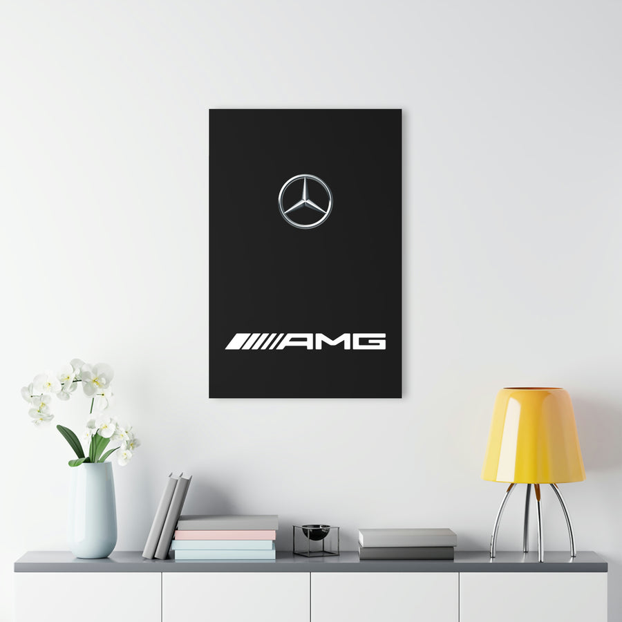 Black Mercedes Acrylic Prints (French Cleat Hanging)™