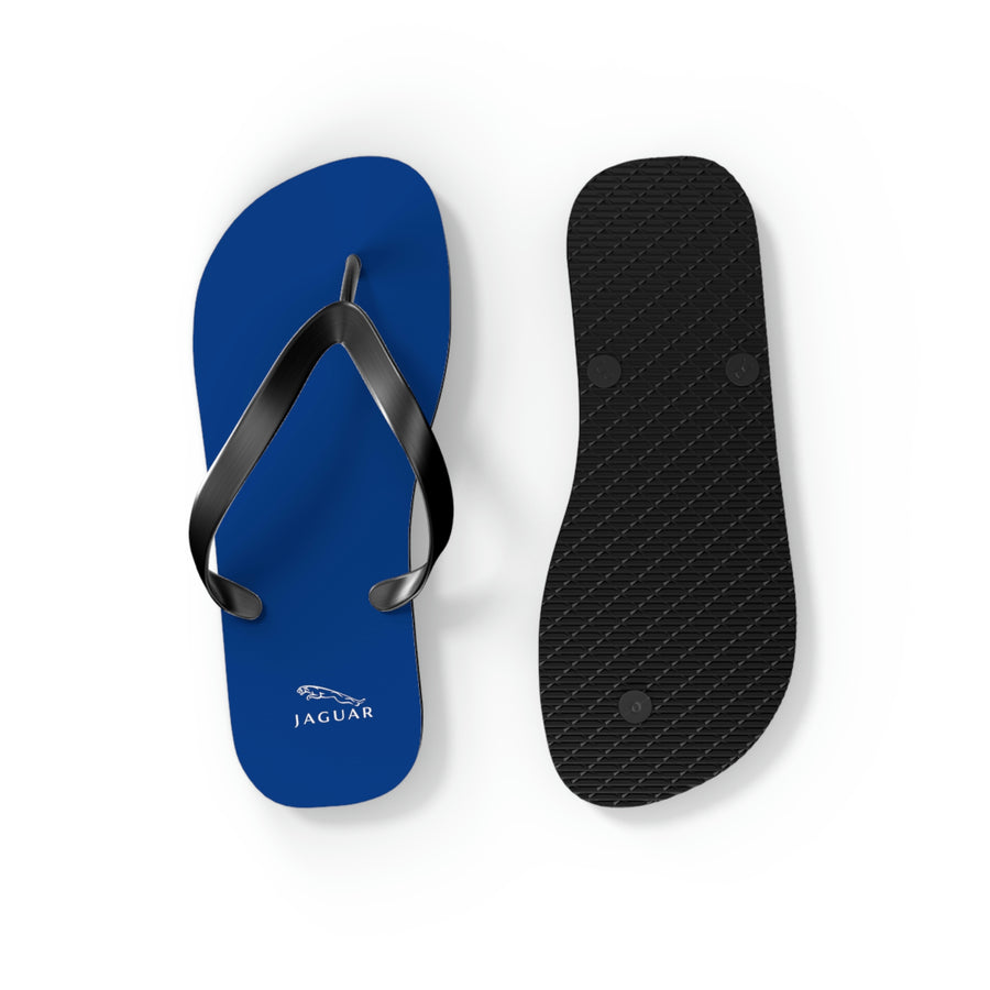 Unisex Dark Blue Jaguar Flip Flops™