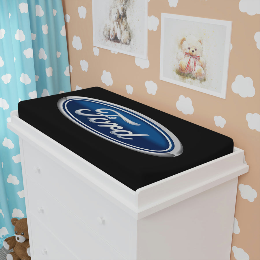 Black Ford Baby Changing Pad Cover™