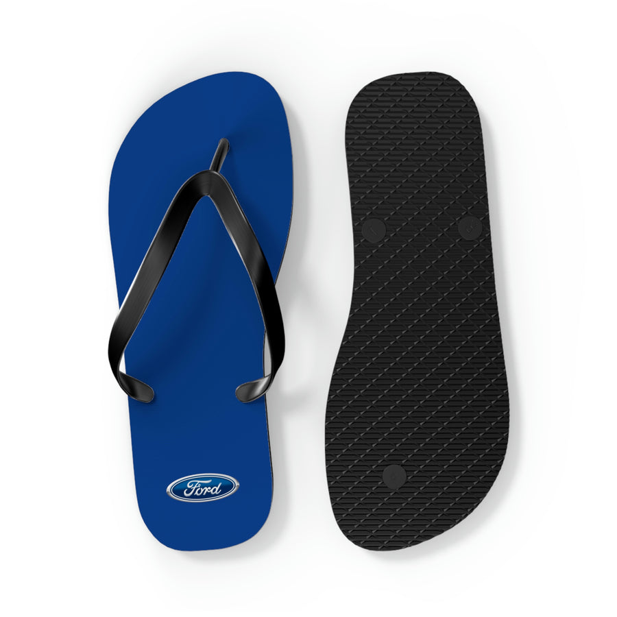 Unisex Dark Blue Ford Flip Flops™