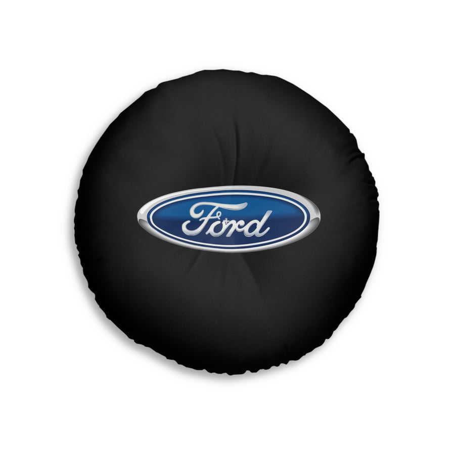Black Ford Tufted Floor Pillow, Round™