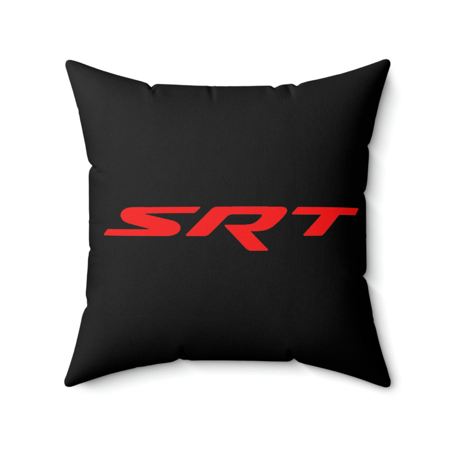 Black Spun Polyester Square Dodge Pillow™