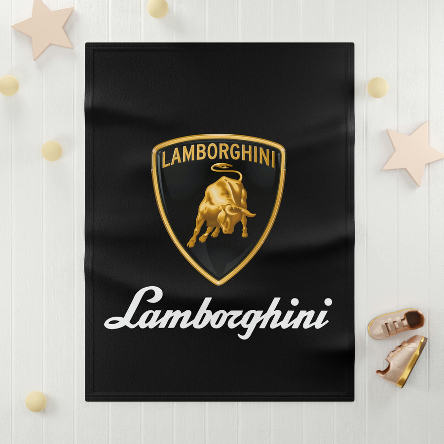 Black Lamborghini Soft Fleece Baby Blanket™